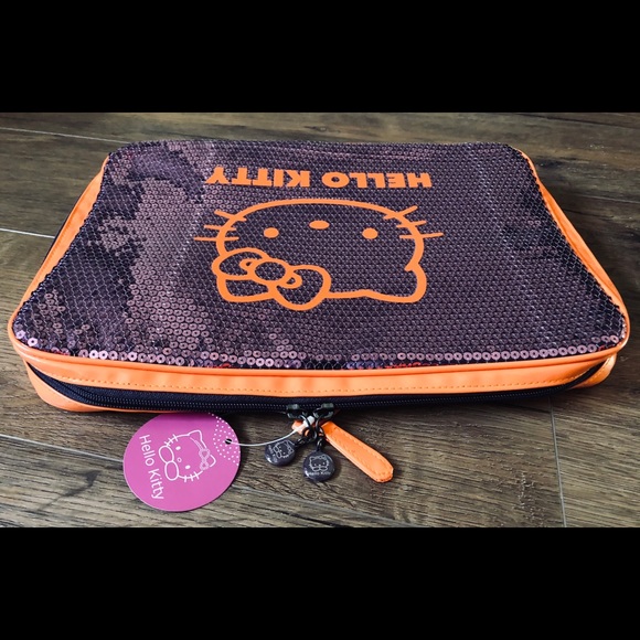 HELLO KITTY-LARGE (NWT) Purple Sequins Large iPad Sleeve - Picture 5 of 16